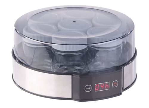 Yaourtière 20 W avec minuteur intégré et 7 pots individuels 190 ml