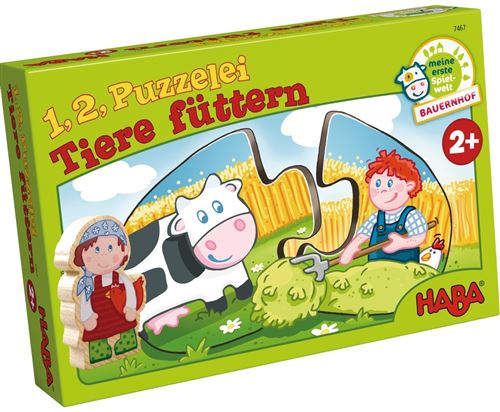Haba puzzles de forme nourrissant les animaux 21 pièces
