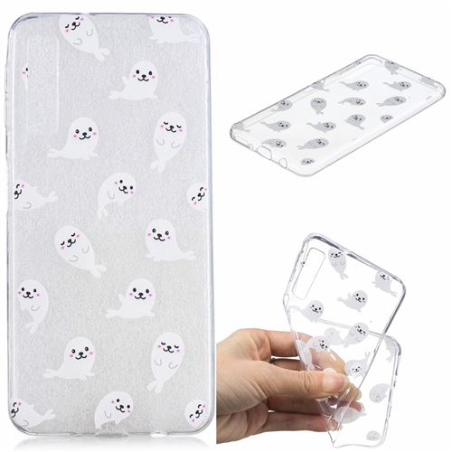 Coque en TPU impression de motifs flexible lion de mer pour votre Samsung Galaxy A7 (2018)