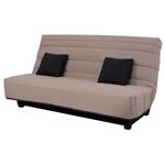 Banquette CC ORLANDO 130x190, matelas Dunlopillo, taupe