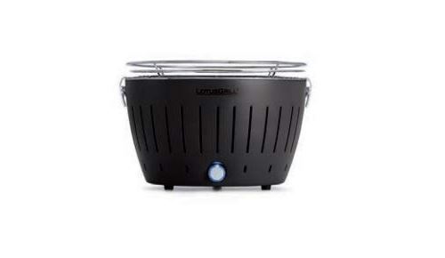Lotusgrill Noir - Nouveau Modèle 2019 - Mini Barbecue Ø 25,8 Cm Avec Piles Et Câble D'alimentation Usb