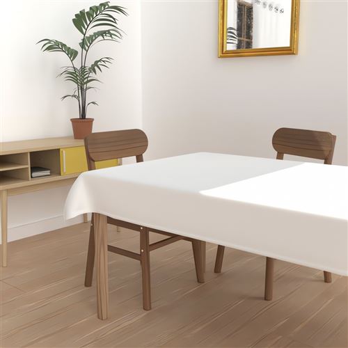 Nappe anti-tâches rectangulaire Alix - L 270 x l 160 cm - Blanc
