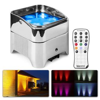 BeamZ BBP96SC - Projecteur PAR Uplight sur Batterie RGBAW-UV DMX 72 Watts - Miroir - 1