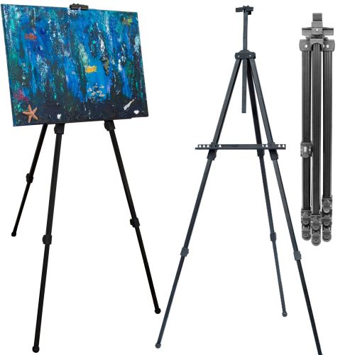 Chevalet en aluminium pour peintres de eyepower Support trépied pour tableaux et toiles réglable e
