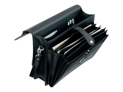 Alassio Noir Forte - Mallette Pour Documents - Imitation Cuir