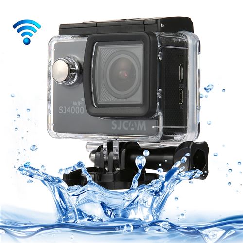 Caméra sport SJCAM SJ4000 WiFi Full HD 1080P 12MP Mécanisme d entraînement à vélo de plongée 30m voiture étanche DVR Sports DV avec étui étanche (noir)