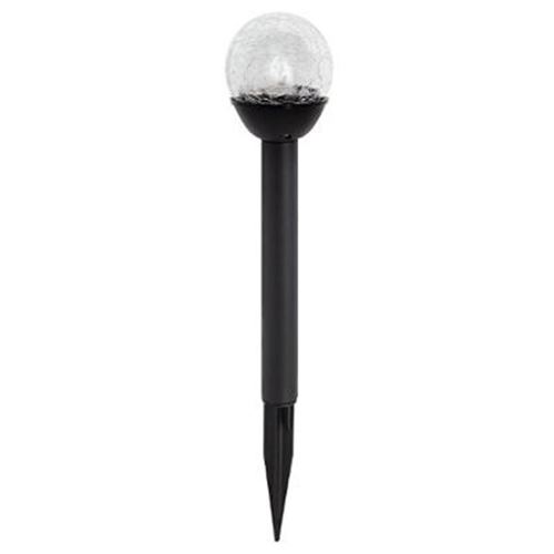 Balise Solaire à Planter Craquelé 23cm Noir