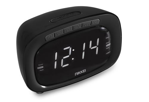 Nikkei Radio-réveil NR200BK Noir