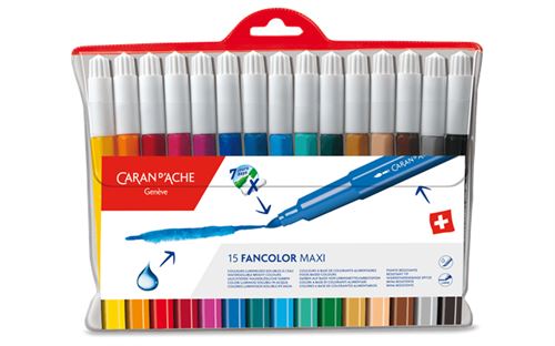 Etui de 15 feutres Fancolor pointe Large - Caran d'Ache