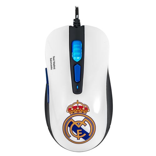 Souris Mars Gaming MMRM, licence officielle Real Madrid et Euroleague, capteur 3200 DPI optimal, éclairage RGB