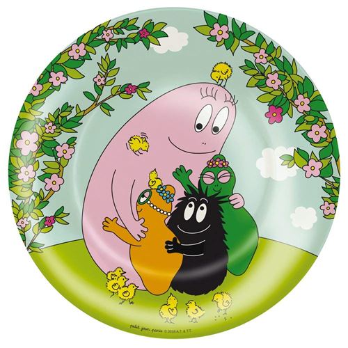 Barbapapa Famille Multicolore Assiette 20 cm