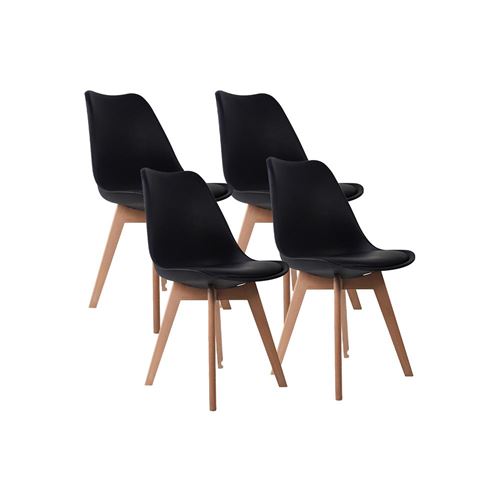 Chaise d'intérieur LAGOM noir en bois H83cm
