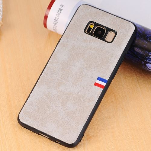 Galaxy S8 Housse Etui Cuir PU Texture Peau Blanc ALS52838