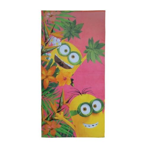 LES MINIONS FLOWERS Drap de plage Coton 75x150cm