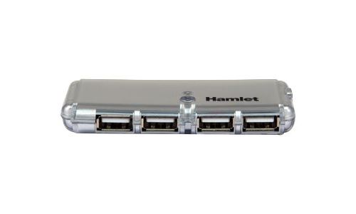 Hamlet XUSB400A - Hub - 4 x USB 2.0 - desktop