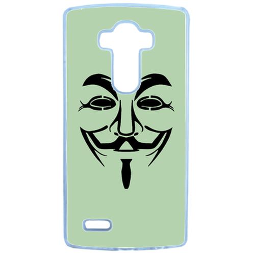 Coque Anonymous Vert Compatible Lg G4 Transparent
