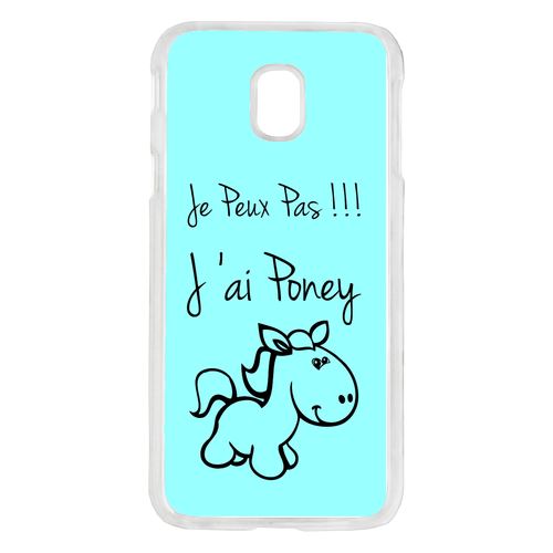 Coque Citation Poney Turquoise Compatible Galaxy J5 2017 Transparent