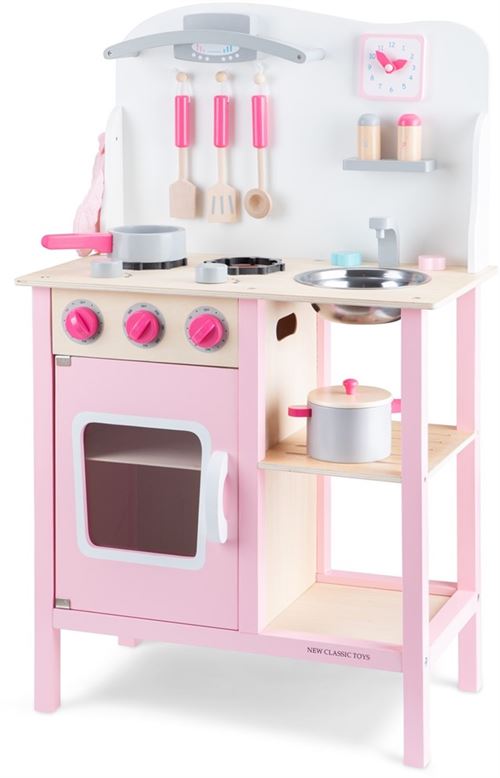 New Classic Toys - Kinderkeuken - Bon Appetit - Roze - Aanrechthoogte is 46 centimeter