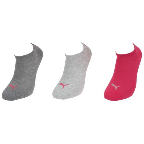 Chaussettes invisibles Puma Thin middle grey/rse x3 Multicolor Taille : 39-42 rèf : 57023