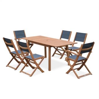 99 91 Sur Salon De Jardin En Bois Almeria Table 120 180cm