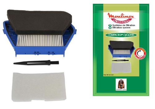 Kit Filtres Aspirateur Moulinex Compacteo Cyclonic Zr004601
