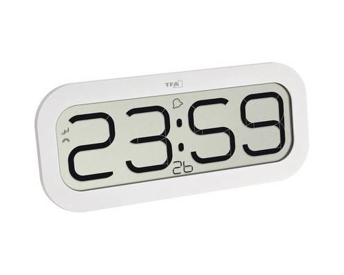TFA Dostmann 60.4514.02 radiopilot&eacute;(e) Horloge murale 28 mm x 321 mm x 140 mm blanc