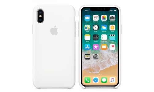 Coque iPhone XS/X Silicone Apple Blanc