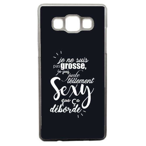Coque Je Ne Suis Pas Grosse Fond Noir Compatible Samsung Galaxy A5 Transparent