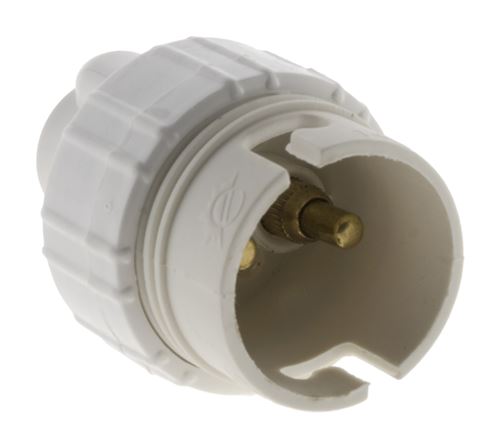 Générique Blanc Zenitech - Douille B22 Nylon Simple Bague