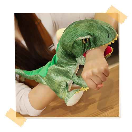 11€15 sur Peluche Dinosaure marionnette à main 30 cm - Vert