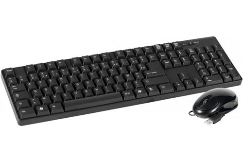 Générique Noir Conecticplus Pack Clavier & Souris D'ordinateur Standard Usb