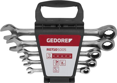 GEDOREred Ring-Maulschlüssel-Satz R07105005 5-teilig