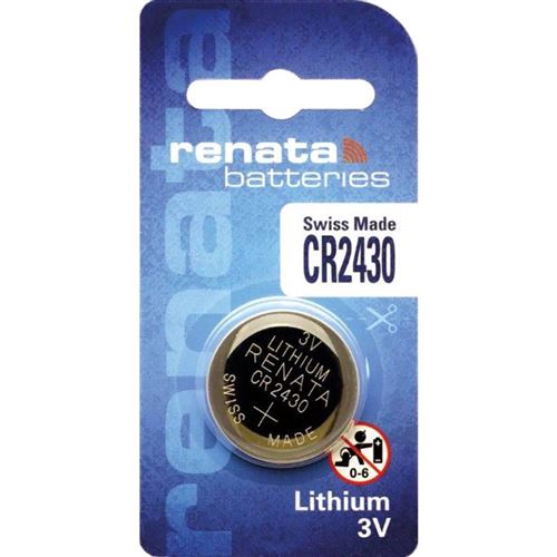 Blister de 1 Pile bouton lithium CR2430 3V 285 mAh