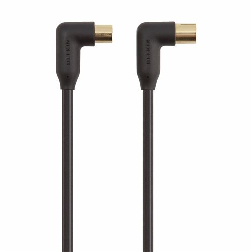 belkin cable coax m/f angle 2m noir