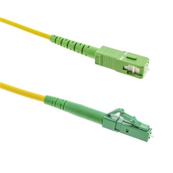 APC Câble Fibre optique SC-APC simplex monomode 9 125 jaune 3 mètres,... 