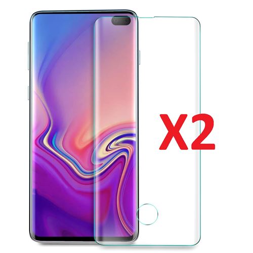 X2 Verre trempé Incurvé Samsung Galaxy S10 Plus Couverture Complète Protection Ecran Protecteur d'écran Ultra Résistant X2 Little Boutik®