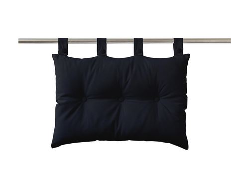 TODAY Coussin tete de lit 100% coton - 50 x 70 cm - Noir réglisse
