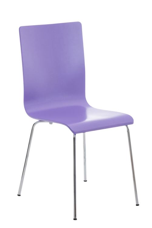 Chaise en bois avec piètement en métal PEPE - Siège Violet