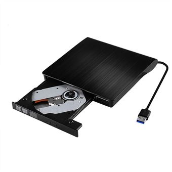 Lecteur-graveur externe Qumox Lecteur DVD Externe USB 2.0 Portable CD DVD  +/-RW ROM Player Ultra Slim Compatible avec Windows MAC OS Desktop, PC