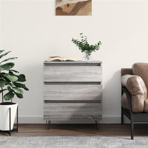 VIDAXL - Buffet - Sonoma - Gris - 60x35x70 cm - Image 2