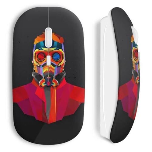 MANIACASE Souris Sans Fil Masque A Gaz Multicolor Design ()