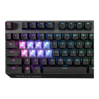 Clavier Gaming sans fil Azerty Asus ROG Strix Scope NX Wireless Deluxe Noir et rouge