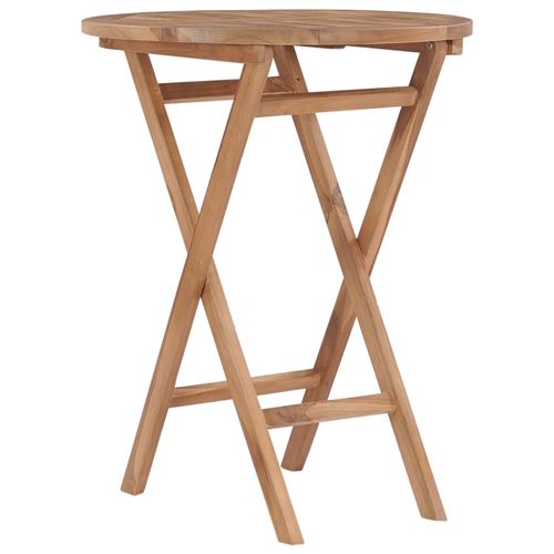 Vidaxl Table Pliable De Jardin - Bois De Teck Solide - Image 3
