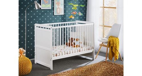 Lit pour Enfant Tymek - 120 x 60 cm - Blanc - avec Matelas