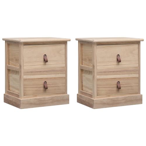 vidaXL Tables de chevet 2 pcs 38x28x45 cm Bois