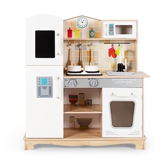 cuisine giantex pour enfants avec four micro-ondes et robinet - 5 accessoires jouet d'imitation pour enfant de 3 à 7ans - 1