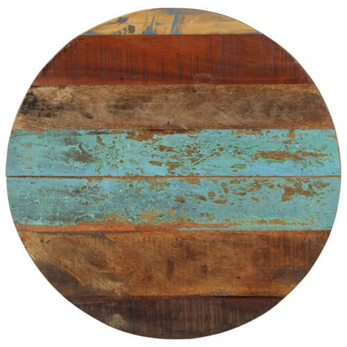 vidaXL Dessus de table rond 60 cm 15-16 mm Bois de récupération solide