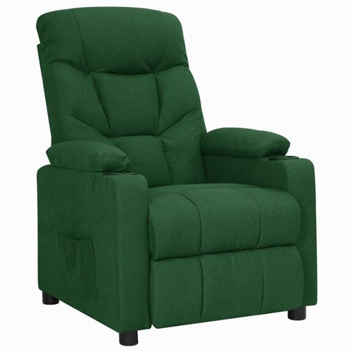Non Communiqué Vert Vidaxl Fauteuil Inclinable Foncé Tissu