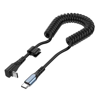 Câble spiralé USB 2.0, USB-A - Lightning, 1 m sur