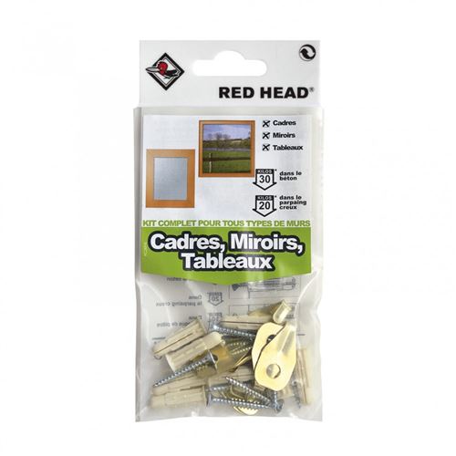 kit chevilles expansion cadre miroir et tableau RED HEAD Diam